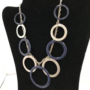 New Directions Silver/Navy Necklace